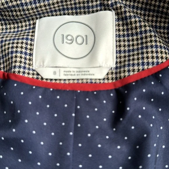 1901 Men's Checkered Blazer - Black and White